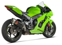Akrapovic Homologated Slip-On Exhaust Kawasaki ZX-10R / ZX-10RR 2021-2022 Carbon Fiber [Previously Installed] -Motorcycle Accessories akrapovic homologated slip on exhaust kawasaki zx10 rzx10 rr20212022 carbon fiber previously installed carbon fiber 2