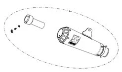 Akrapovic GP Replacement Muffler Yamaha R3 2015-2023