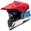 BILT Lux Defeater Race Helmet -Motorcycle Accessories bilt lux defeater race helmet white red blue