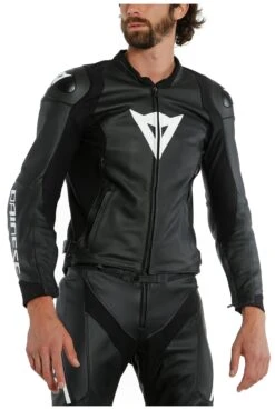 Dainese Sport Pro Perforated Leather Jacket -Motorcycle Accessories dainese sport pro perforated leather jacket black white 2