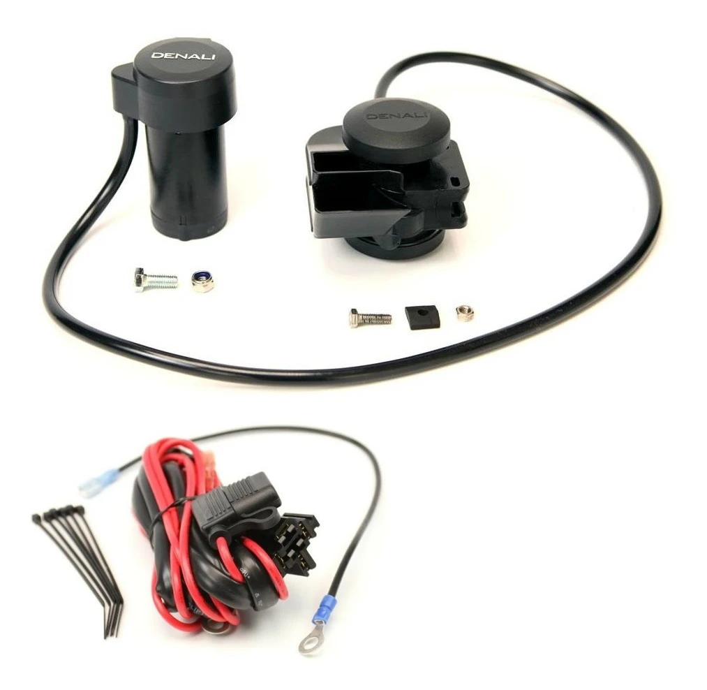 Denali Soundbomb Split Dual-Tone Air Horn And Wiring Kit