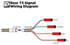 Denali T3 Rear Switchback LEDTurn Signal Pods -Motorcycle Accessories denali t3 rear switchback led turn signal pods black 3