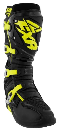 FXR Factory Ride Boots -Motorcycle Accessories fxr factory ride boots black hi viz 1