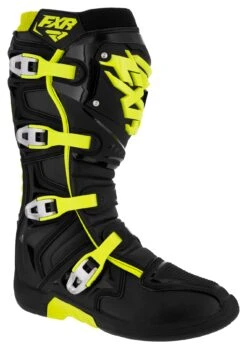 FXR Factory Ride Boots -Motorcycle Accessories fxr factory ride boots black hi viz