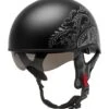 GMax HH65 Rose Naked Helmet -Motorcycle Accessories g max hh65 naked rose helmet black silver