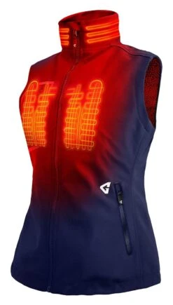 Gerbing 7V Torrid 2.0 Women's Softshell Heated Vest -Motorcycle Accessories gerbing7 v torrid20 womens softshell heated vest navy 1