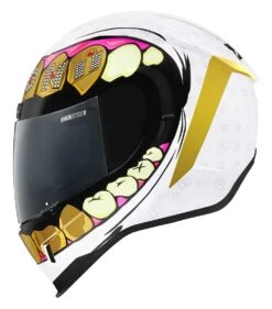 Icon Airform Grillz Helmet -Motorcycle Accessories icon helmet afrm grillz white 1