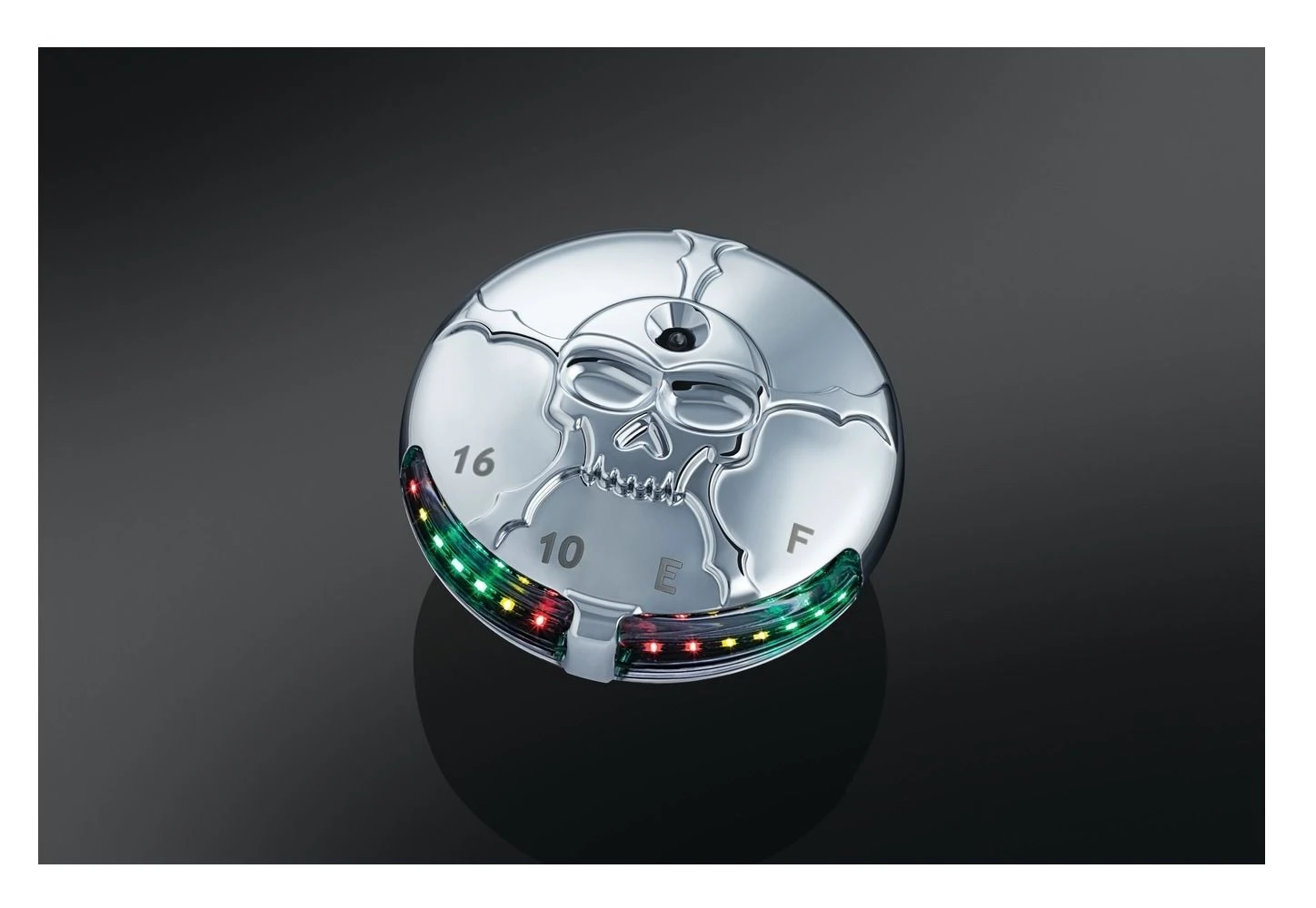 Kuryakyn Zombie LED Fuel And Battery Gauge For Harley 1988-2018