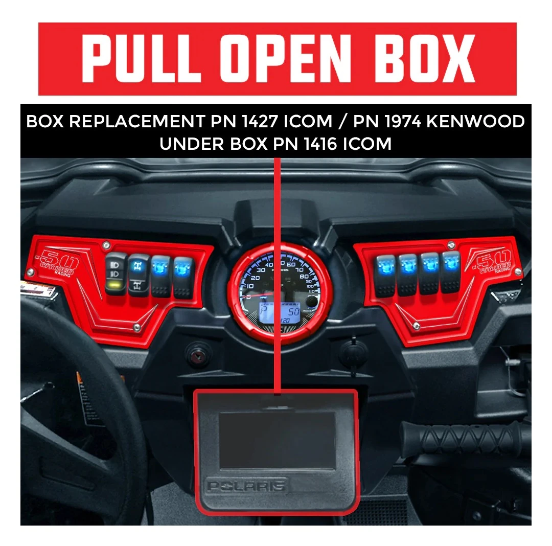 PCI Race Radios Under Pull Open Box Icom Radio And Intercom Bracket Polaris RZR - Image 3