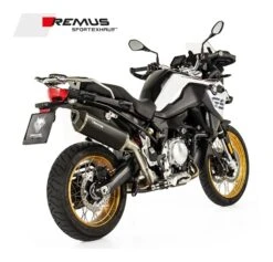 Remus Black Hawk Slip-On Exhaust BMW F750GS / F850GS / Adventure -Motorcycle Accessories remus exhaust remus slip on stainless bmw f750850 gs18 1