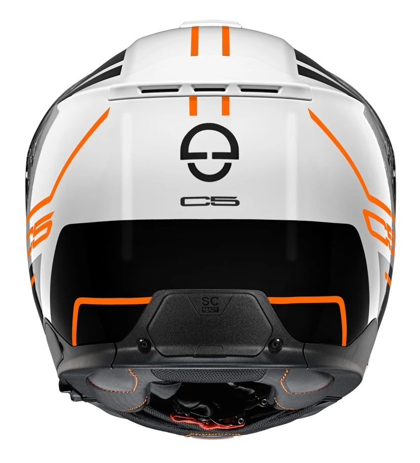 Schuberth C5 Master Helmet Black/White/Orange / LG [Open Box] - Image 5
