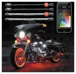 XKGlow XKChrome App Controled Light Kit / Motorcycle -Motorcycle Accessories xk glow advanced chrome light kit 14 pod12 strip 1