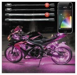 XKGlow XKChrome App Controled Light Kit / Motorcycle -Motorcycle Accessories xk glow standard chrome app controlled light kit 1